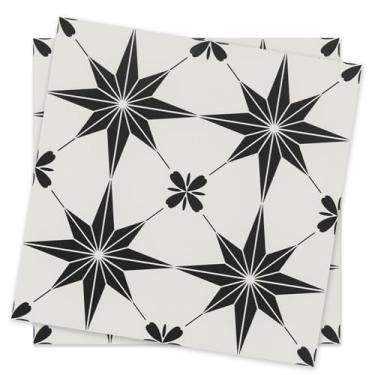 Imagem de Dureidos Descasque e cole azulejos: adesivo autoadesivo fácil de instalar de 30,5 x 30,5 cm, piso de vinil à prova d'água, para banheiro, cozinha, quarto, 20 peças cobrindo 20 m² branco