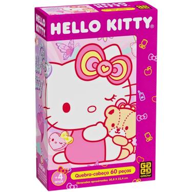 Imagem de Quebra Cabeça Puzzle 60 Peças Hello Kitty Brilhante Grow