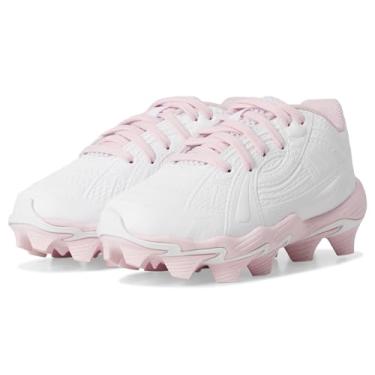 Imagem de Under Armour Tênis feminino Glyde Sola Rm Jr Softball Cleats, (101) Branco/Vermelho/Pedra, 17