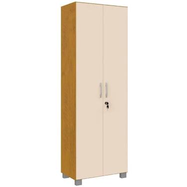 Imagem de Armário Multiuso Vegas 2 Portas com Chave San Marino Cor Noce Pérola