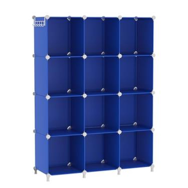 Imagem de AWTATOS Organizador de armazenamento de cubos, prateleiras de cubos de armazenamento, organizadores e armazenamento de armário de 12 cubos, estante empilhável DIY, prateleira organizadora de roupas de