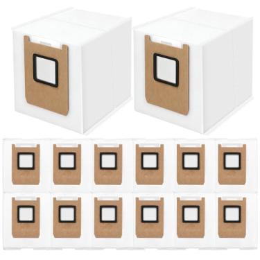 Imagem de Erinice Sacos de pó Omni E25 de substituição para Eufy E28 Omni Robot Dust Bag, 3L de grande capacidade com sacos de vácuo de tecido resistente a rasgos de 4 camadas compatíveis com Eufy E25 Omni