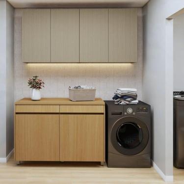 Imagem de Lavanderia Modulada 3 Peças 6 Portas 2 Gavetas - Nesher Móveis