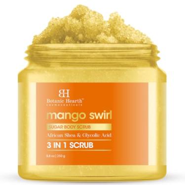 Imagem de Botanic Hearth Esfoliante Corporal Mango Swirl - 8,8 Fl Oz E Hidratante Para Uma Pele Suave Radiante, Infundido Com Ácido Glicólico De Karité Africano, 3 Em 1