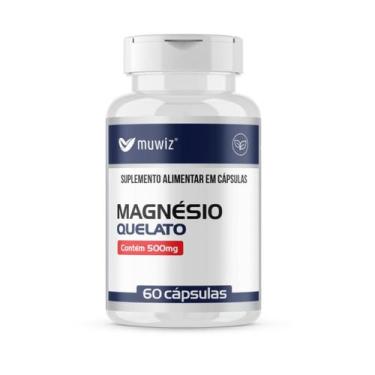 Imagem de Magnésio quelato em cápsula 500mg sem sabor muwiz