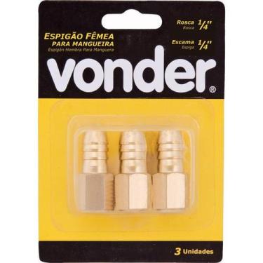 Imagem de Pino Espigão Fixo Fêmea de 1/4 x 1/4" 03 Peças - Vonder