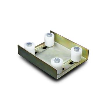 Imagem de ROLDANA GUIA PORTÃO DE CORRER 37,5x45 NYLON COM CHAPA FIXA JOCEC 06360