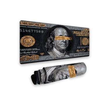 Imagem de Mouse Pad Gamer Profissional Antiderrapante Games 90x40cm Cash (65x32cm, Black Dollar)