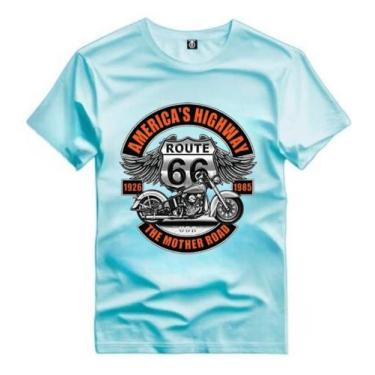 Imagem de Camiseta Estampada Estrada Route 66 Harley Algodão Premium - Versitz, 