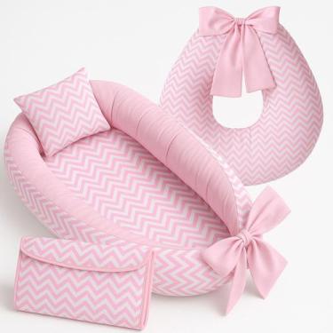 Imagem de Kit Baby Premium Almofada de Amamentação + Ninho Redutor de Berço + Tr