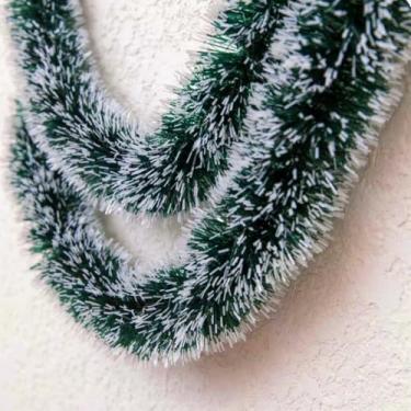 Imagem de Kit 2/5/10 Festão Natal Verde 2 Metros Decoração Arvore De Natal Fosco (5, NEVADO 8CM)