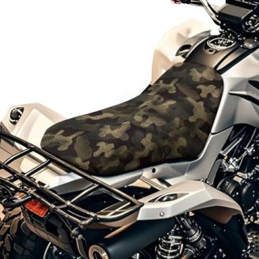 Imagem de Horeset Capas de assento de quadriciclo verde camuflagem à prova d'água capa de assento de quatro rodas fácil de instalar compatível com Polaris Sportsman Polaris Scrambler Honda Rancher