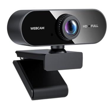 Imagem de Webcam com microfone e webcam HD 1080p, suporte para PC/MAC/laptop/desktop, câmeras web grande angular para YouTube, Skype, Zoom, Xbox One, chamadas de vídeo, estudo e PS4