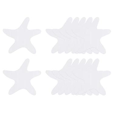 Imagem de 12 peças adesivos antiderrapantes para banheira piso de chuveiro 9,8 cm fita adesiva antiderrapante estilo estrela do mar decalques para banheiro cozinha banheira degraus escadas, branco