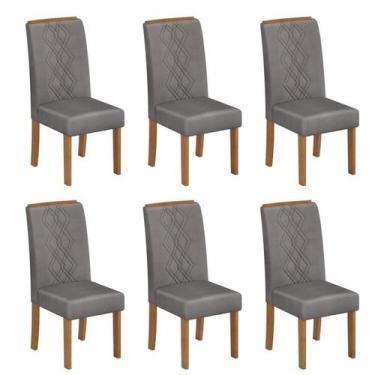 Imagem de Kit 6 Cadeiras para Sala de Jantar Ayla - Dj Móveis