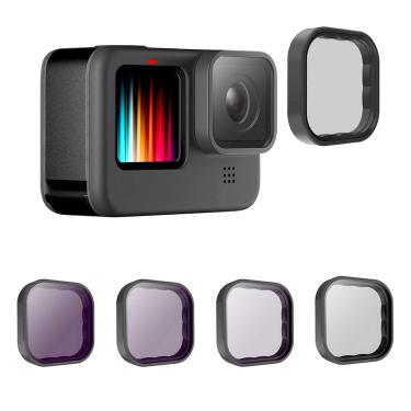 Imagem de Kit Filtros CPL e ND 8/16/32 para GoPro 9, 10, 11 e 12 - Telesin