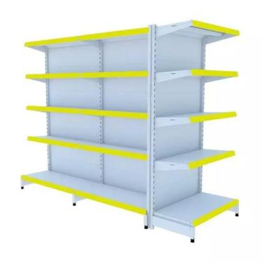 Imagem de Gondola Centro 170 Fit Ate 2 Metros 1 Ponta Branco 25b Pe Amarelo - AM