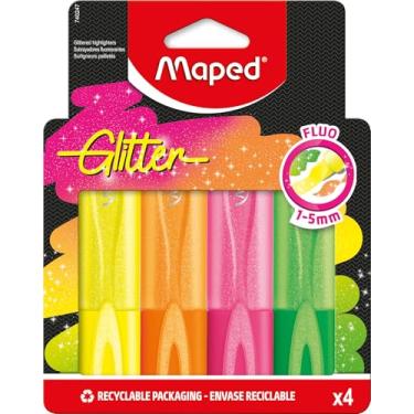 Imagem de MARCA TEXTO FLUOPEPS GLITTER NEON BLISTER X 4 CORES