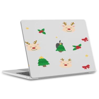 Imagem de OFQKOAKS Capa protetora para laptop para MacBook Pro de 14 polegadas 2025 2024-2021 M4 M3 M2 M1 A3112 A3185 A3401 A2918 A2992 A2779 A2442, árvore de Natal cervo capa protetora para laptop para MacBook