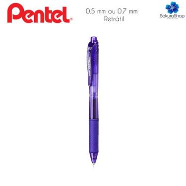 Imagem de Caneta Gel PENTEL Energel X RT Retrátil 0.5mm e 0.7mm Seca Rápido, 0.5