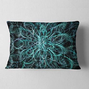 Imagem de Designart Incomum Starry Fractal Metal Grill' Abstract Throw Lombar, Sofá, Almofada de Alta Qualidade + Capa de Almofada Impressa em ambos os lados 30 x 50 cm