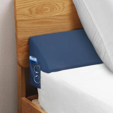 Imagem de Travesseiro de cunha para cama king size – Enchimento de lacunas de cama, colchão, almofada de cabeceira, fecha a lacuna 0-16,5 cm entre sua cabeceira e colchão ou parede para travesseiros de encosto