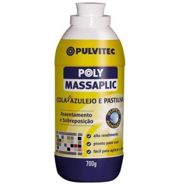 Imagem de Cola Para Azulejo Pastilha Parede Drywall Massaplic 700g - Pulvitec