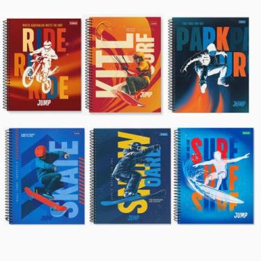 Imagem de Caderno Universitário Jump 10 Matérias 200 Folhas Capa Dura - Foroni