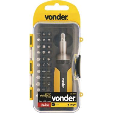 Imagem de Jogo Bits Ponteiras 1-4" Com 38 Pç Cromo Vanádio Bp209 Vonder