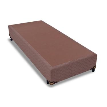 Imagem de Cama Box Base Universal Solteiro Suede Brown (96x203x25) - Probel