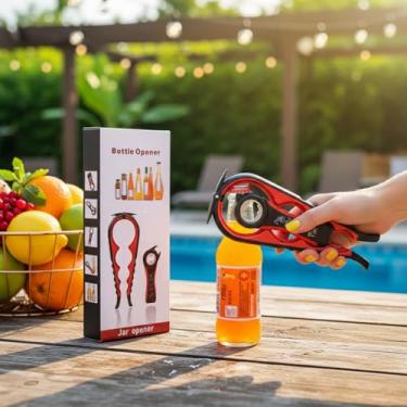 Imagem de Abridor 4 em 1 multifuncional - Garrafas, Lata, Removedor e Levantador de Tampa