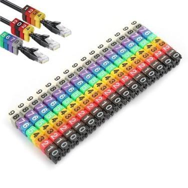 Imagem de Hapivida Etiquetas de cabos, marcadores de fio de plástico coloridos para identificação de cabos elétricos, 100 peças KCM-6 mm 6 metros quadrados para eletricistas e entusiastas de bricolage