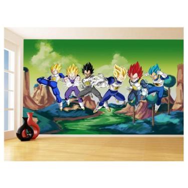 Imagem de Papel De Parede Dragon Ball Goku Vegeta Anime 3,5M Dbz309 - Você Decor