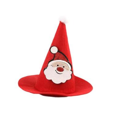 Imagem de IEUDNS Chapéu de Natal para animais de estimação, gorro pontudo, lindo acessório para a cabeça, chapéu de Papai Noel para cães, ideal para festas natalinas, Style B