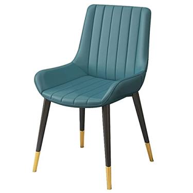 Imagem de Cadeira de jantar, cozinha, sala de jantar, móveis, cadeiras de jantar, cadeiras de cozinha com almofada de poliuretano, cadeiras laterais modernas de sala de estar de meados do século com pernas de