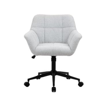 Imagem de Cadeira Poltrona Giratória Pelegrin Pel-0202 Tecido Cinza Claro