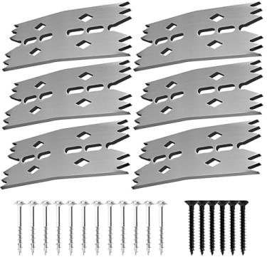 Imagem de 6 peças de placa de fixação de laje, ferramenta de fixação de placa de metal de 11 x 5 cm, fixação CNC de aço inoxidável, grampos de madeira para conexão de placa, evita deformação