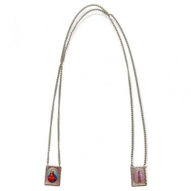 Imagem de Escapulário Nossa Senhora De Fátima Aço Inox Foto 1,5 X 32Cm - Bialluz