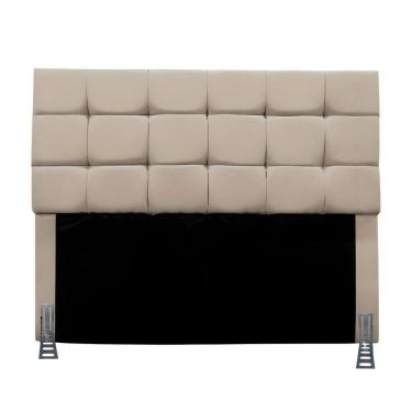 Imagem de Cabeceira Queen 160 Cm Estofada Talita Em Suede Com Frame Bege
