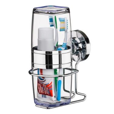 Imagem de Suporte Porta Escova Dente Creme Dental Com Ventosa - 4015 Future