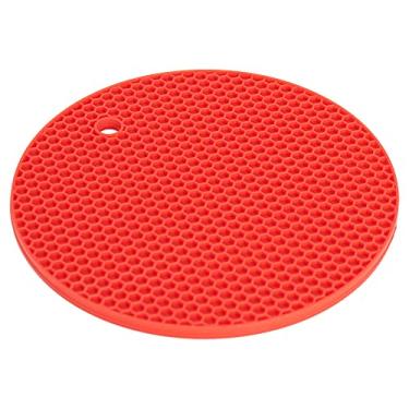 Imagem de Descanso de Panela Redondo Silicone, Mimo Style, Vermelho