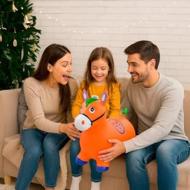 Imagem de Brinquedo Cavalinho Upa Upa Diversão Criança Presente Cor:Rosa