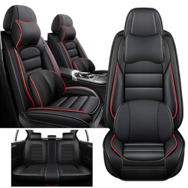 Imagem de Arocx Capa de couro para 5 assentos para Lexus IS200T IS250 IS300 IS350 IS500 Capa de assento de carro antiderrapante à prova d'água resistente ao desgaste capa de assento de carro universal com