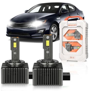 Imagem de SENROBO Apto para lâmpadas HID Kia 2011-2015 Optima Limited Hybrid SX Turbo D1S apenas, 30000LM 600% mais brilhante substituição de luz de xenon D1SC1, branco frio 6000K, pacote com 2