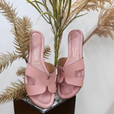 Imagem de Sandália feminina tipo rasteirinha cabedal com formato H - VIZZANO, 38