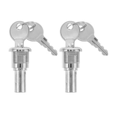 Imagem de Generic 2 conjuntos de substituição para máquinas de venda automática, cilindro de bloqueio de metal para máquinas de distribuição de refrigerantes e doces e unidades de venda automática de moedas