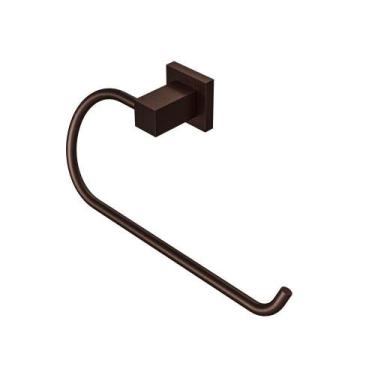 Imagem de Porta Toalha De Rosto Para Banheiro Corten Square Luxo - REAL, Marrom