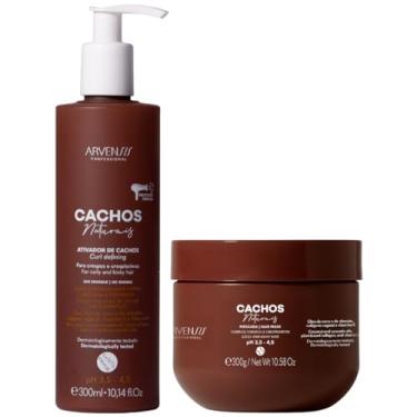 Imagem de Kit Ativador + Mascara Arvensis Cachos Naturais Cabelos Crespos Hidratação Definição Vegano 300g
