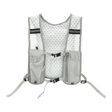 Imagem de Fenteer Mochila de hidratação para corrida, colete com reservatório de água, mochila para caminhadas, esportes ao ar livre, ciclismo, montanhismo e outras, Cinza