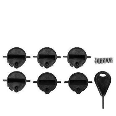 Imagem de FCS Plug Surf Fin Plug, 6 pçs Surf Fin Plug Plastic Cup Plug Surfboard FCS Round Surf Fin Plug G5 Box Fin Plug Screw Key Surfing Plug Surfboard Leg Rope Leash Plug (1#) Ferramentas de navegação